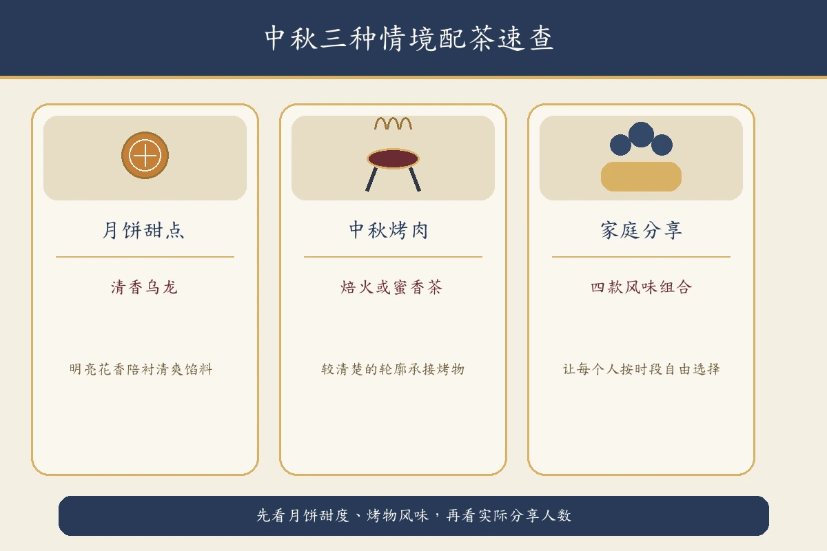 中秋茶礼盒的月饼烤肉与家庭分享配茶矩阵