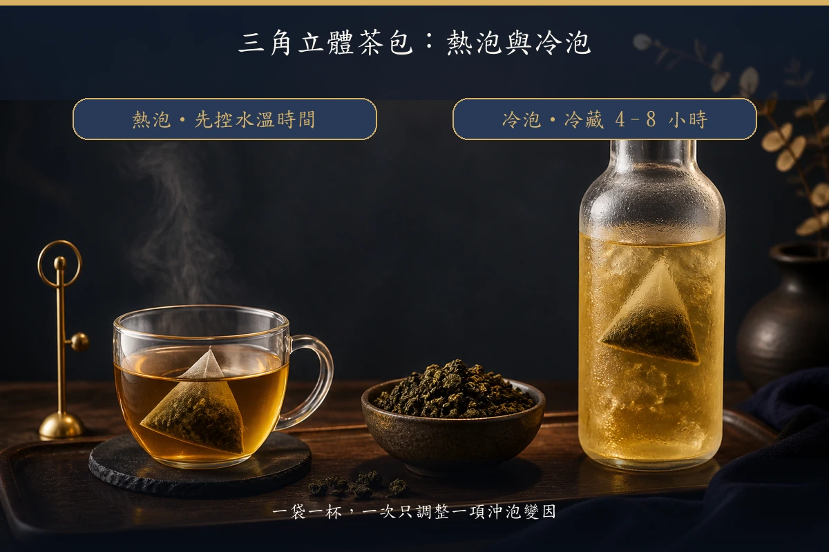 三角立體茶包熱泡冷泡與選購檢查重點