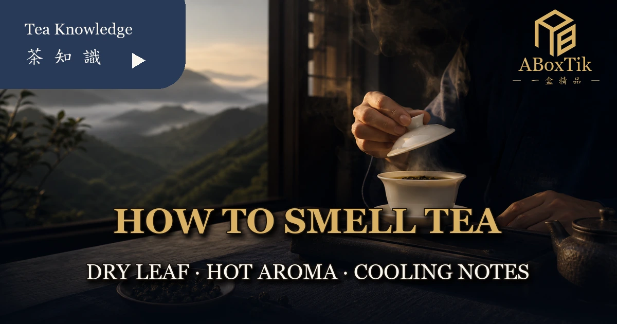 how to smell tea from dry leaf to hot aroma and cooling notes