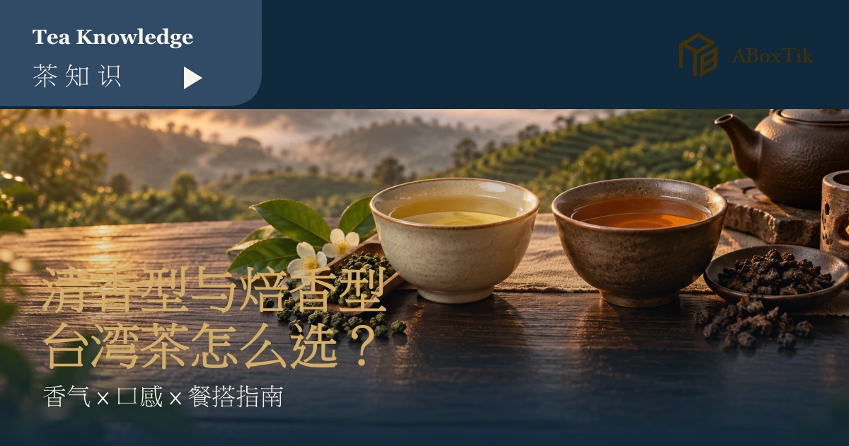 清香型与焙香型台湾茶并列茶席首图
