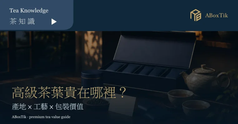 高級茶葉價格指南首圖，以台灣茶席與精品包裝呈現產地、工藝與包裝