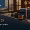 婚禮桌面上的台灣茶禮與空白祝福卡