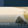 玻璃杯與透明原葉三角茶包的原葉茶包選購情境