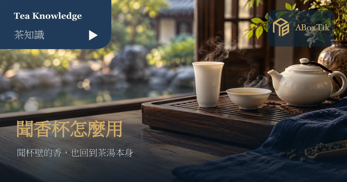 聞香杯與品茗杯進行台灣茶品飲