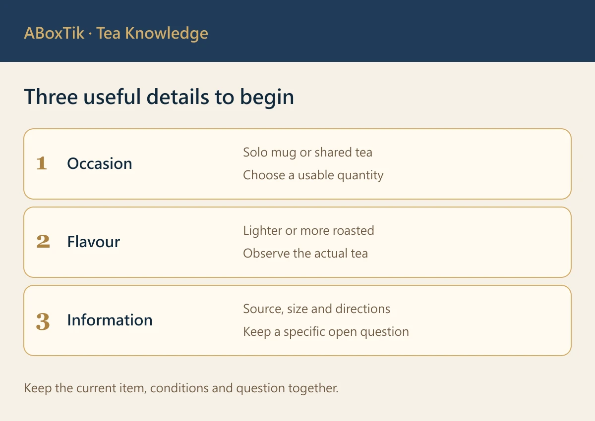 Dong Ding oolong for beginners: occasion, flavour and product-information checklist