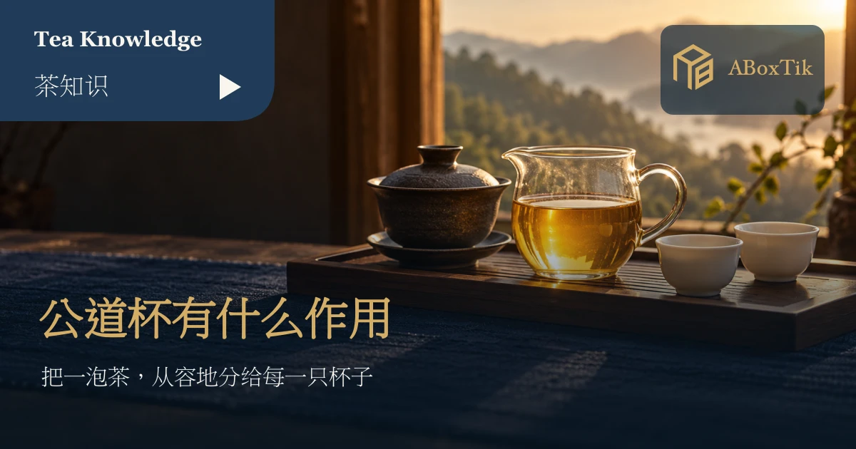 玻璃公道杯、盖碗与两只白色品茗杯
