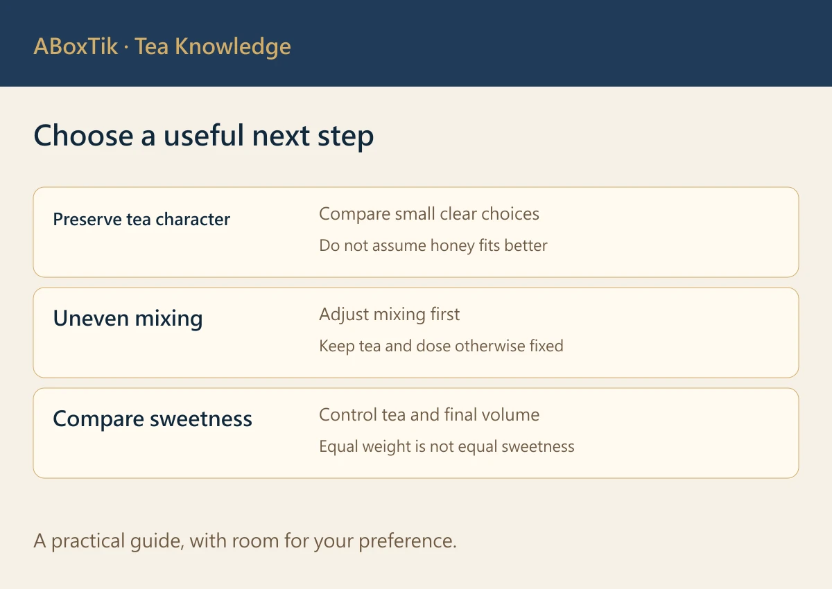 Choose a useful next step