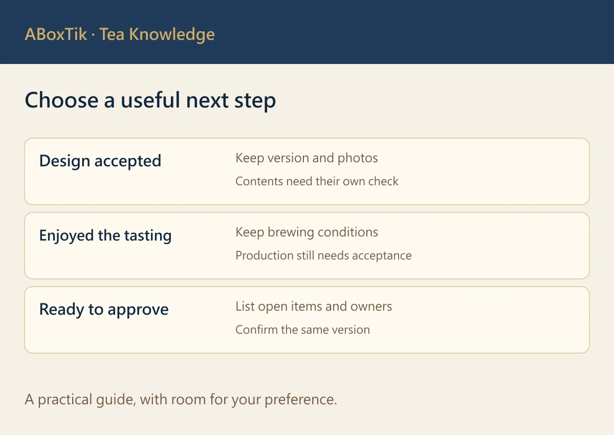 Choose a useful next step