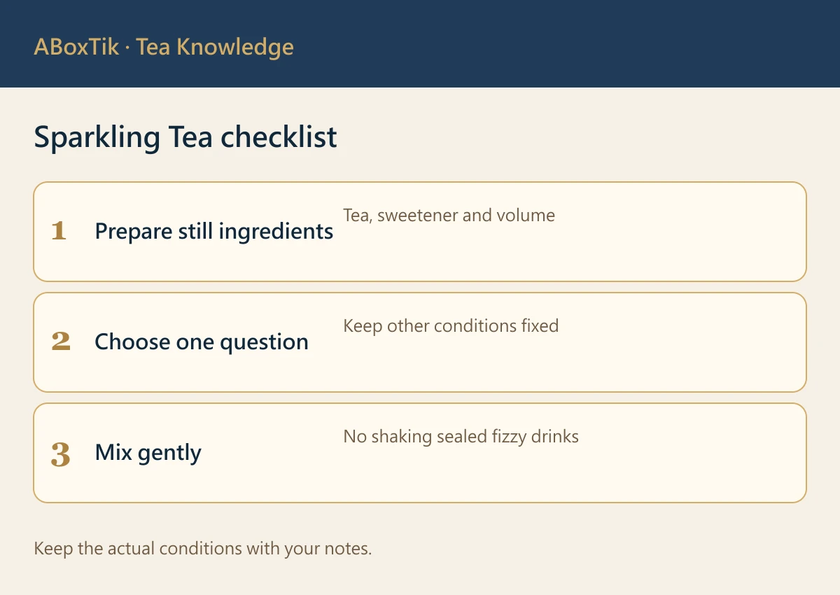 Sparkling Tea checklist