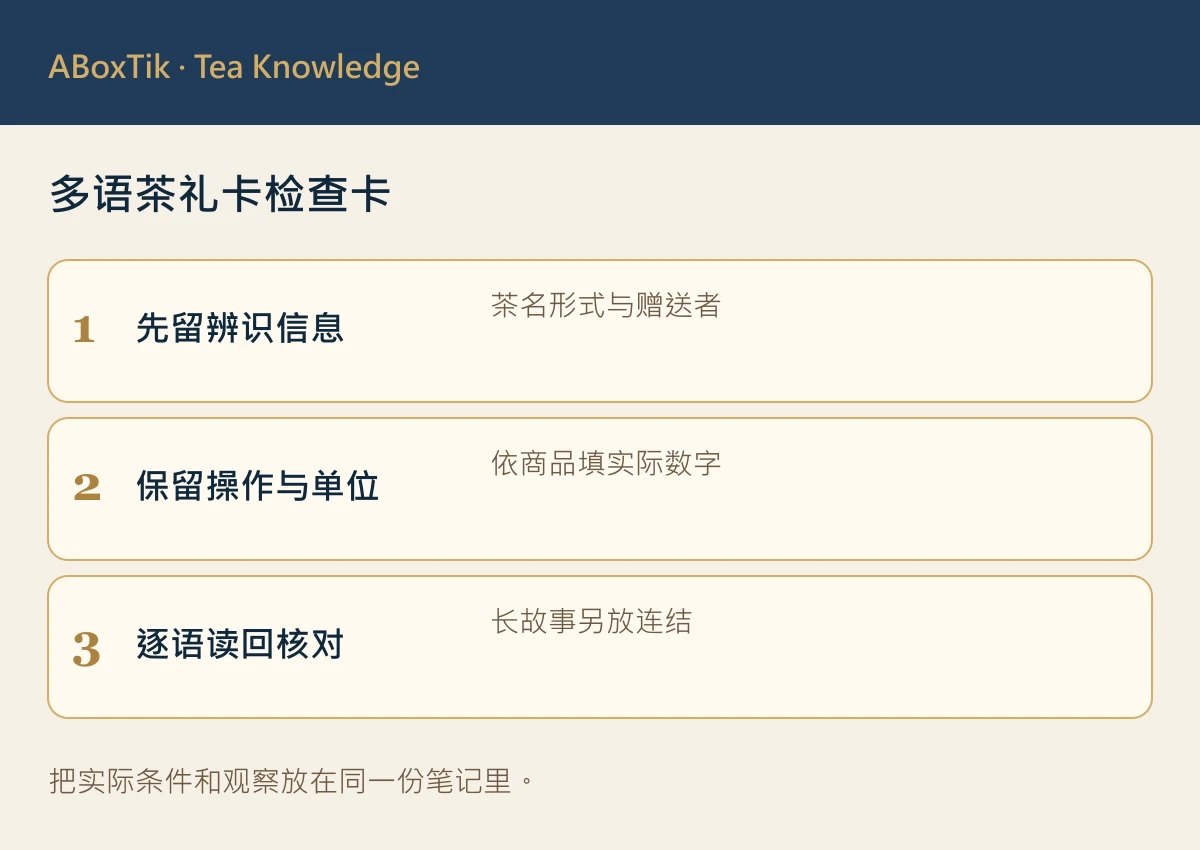 多语茶礼卡检查卡