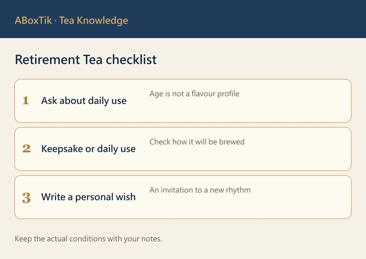 Retirement Tea Gifts: A Keepsake for Everyday Life - ABoxTik 一盒精品 2 Retirement Tea checklist