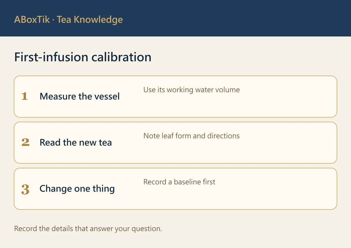 First-infusion calibration