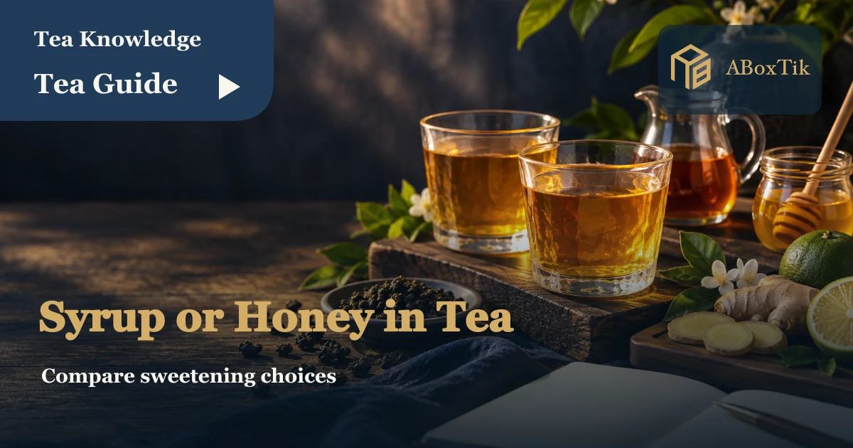 Tea, syrup, honey and a comparison notebook