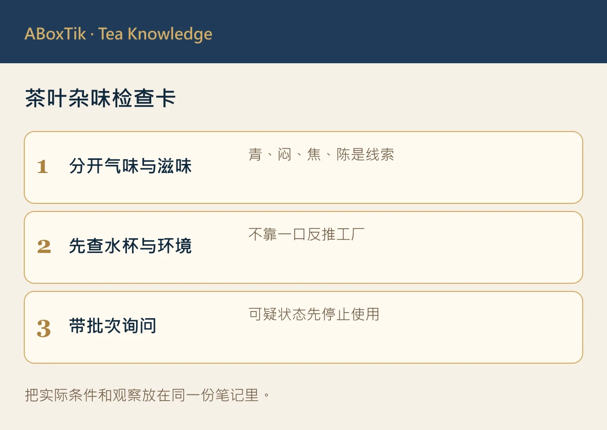 茶叶杂味检查卡