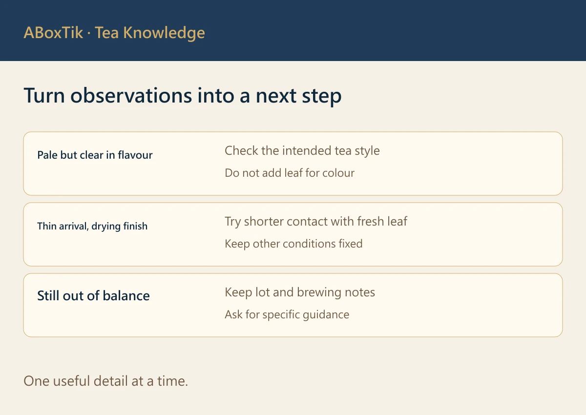 Turn observations into a next step