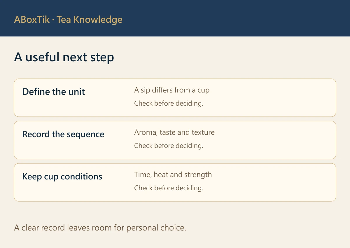 Tea Tasting in Stages: Beginning, Middle and Finish - ABoxTik 一盒精品 3 A useful next step
