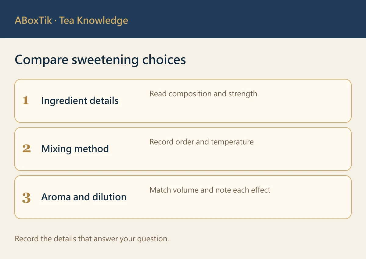 Compare sweetening choices