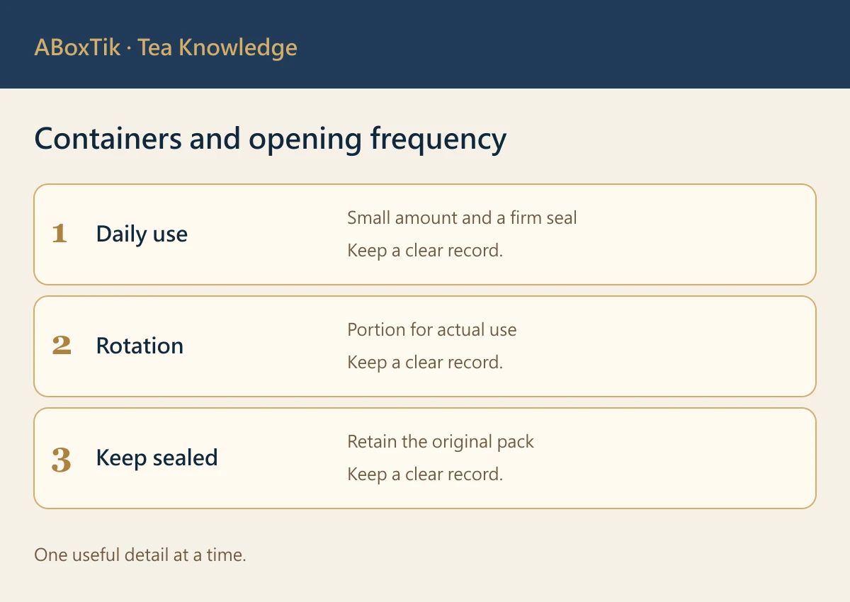 Containers and opening frequency
