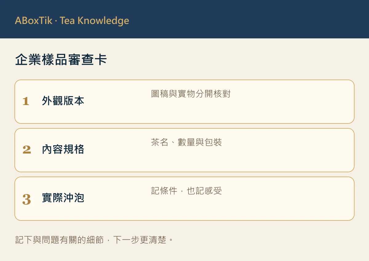 企業樣品審查卡