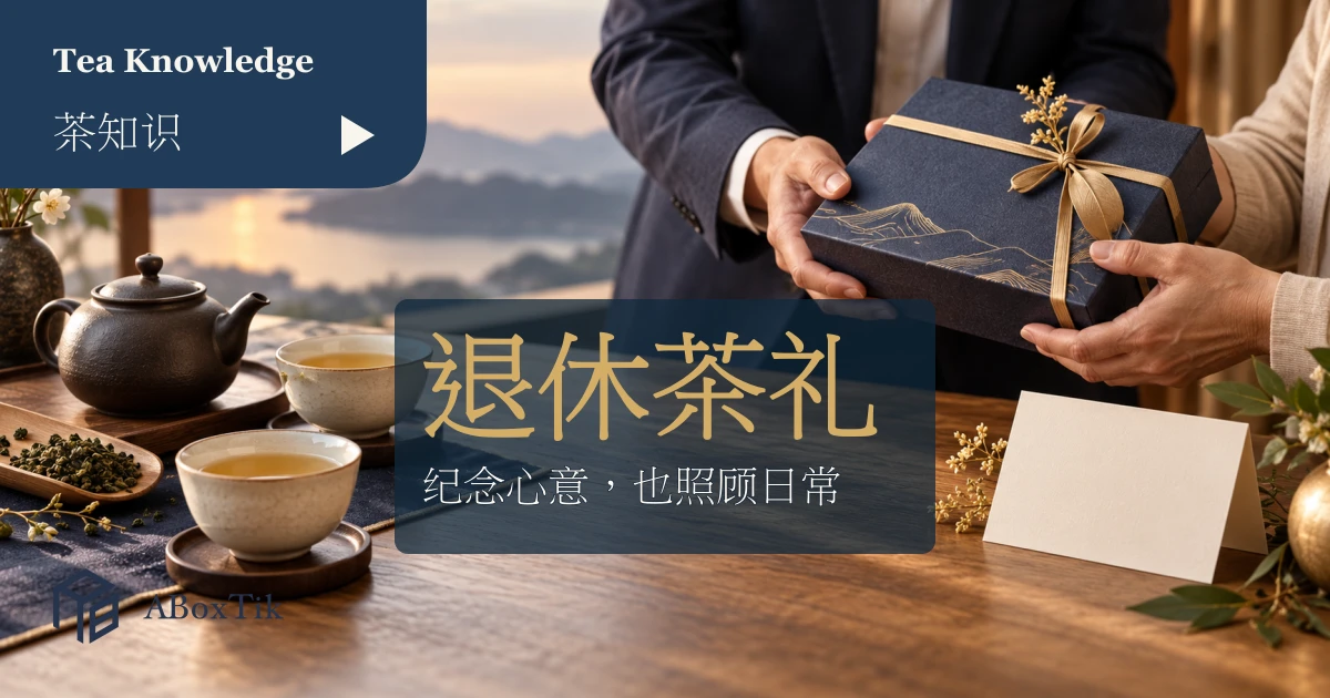 退休茶礼盒、空白祝福卡与共饮茶杯