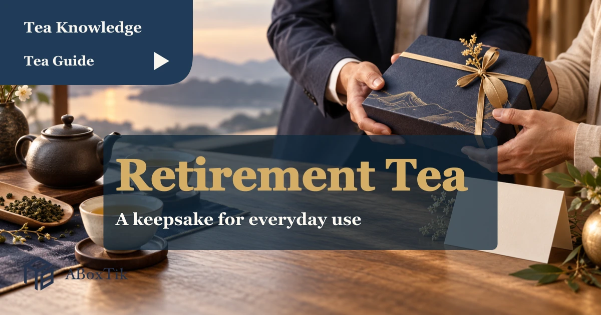 Retirement Tea Gifts: A Keepsake for Everyday Life - ABoxTik 一盒精品 1 A retirement tea gift, blank personal card and shared cups