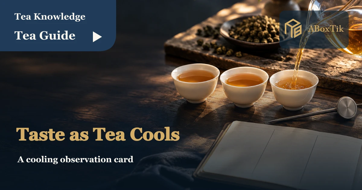How to Compare Tea as It Cools - ABoxTik 一盒精品 1 One batch of amber tea divided into three matching white cups