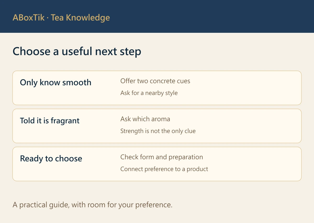 Choose a useful next step