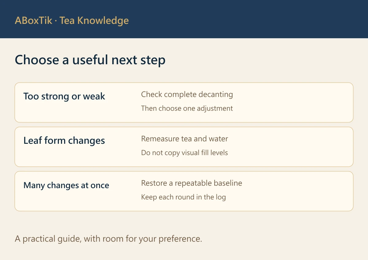 Choose a useful next step