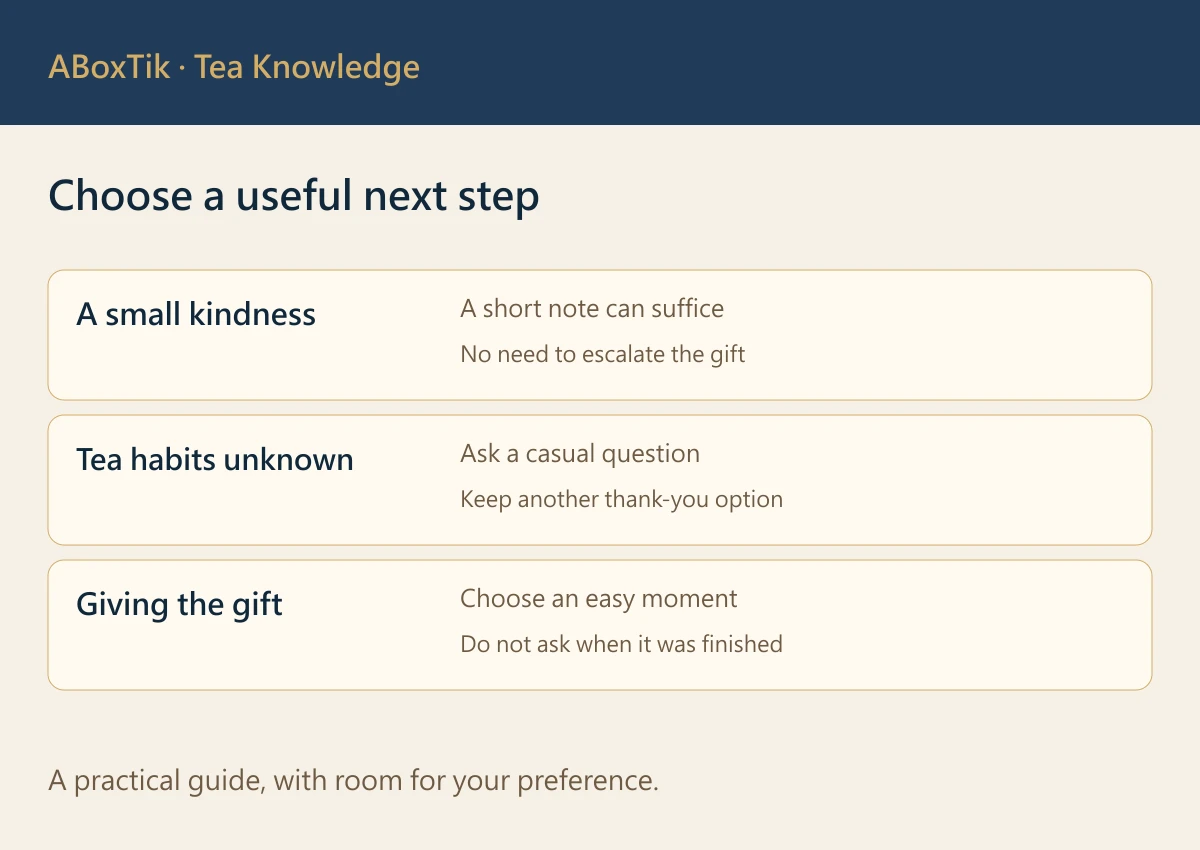 Choose a useful next step