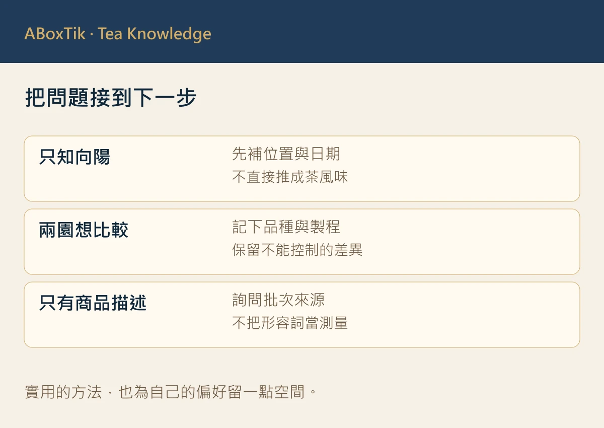 把問題接到下一步