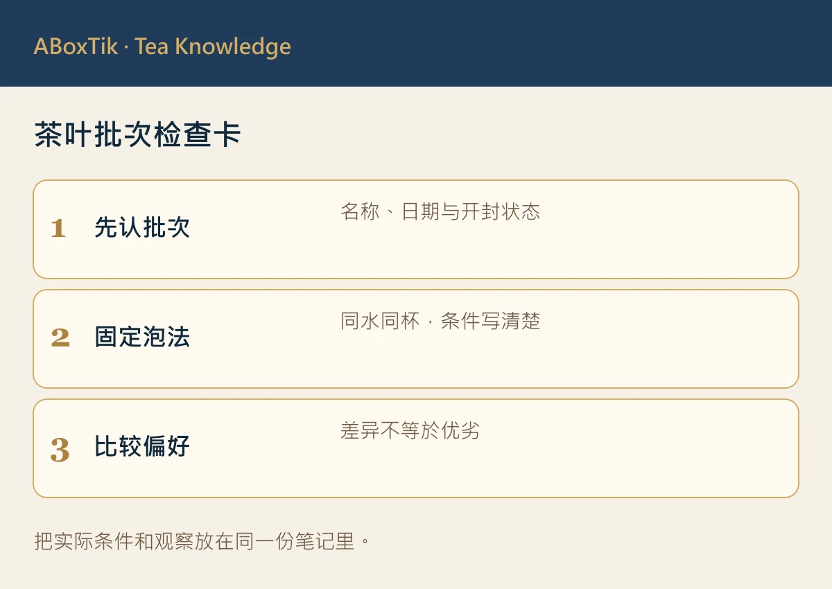 茶叶批次检查卡