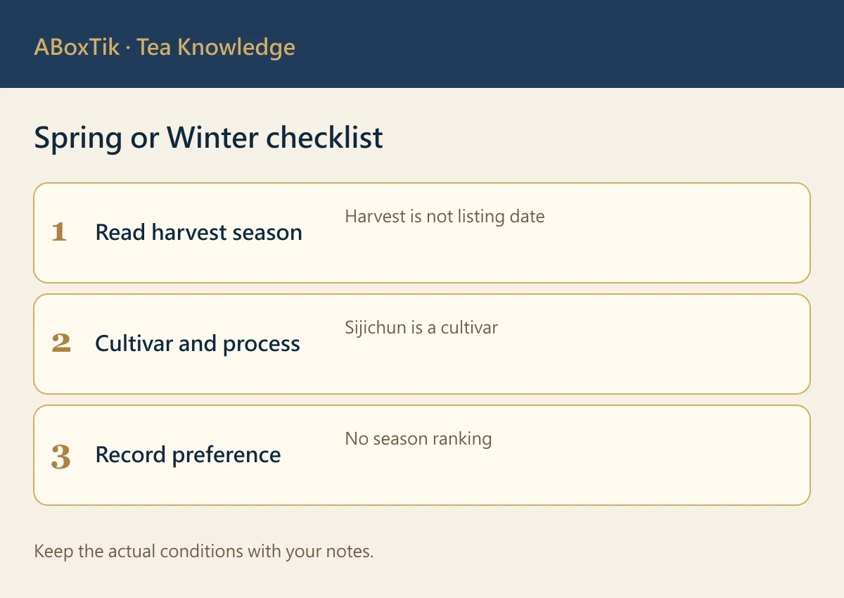 Spring or Winter checklist