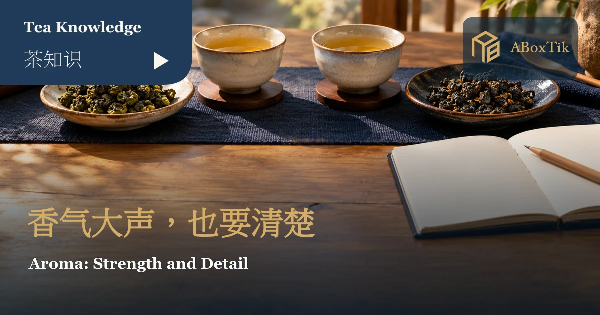 茶香强度细致度怎麽分?花香茶的双轴品饮练习 - ABoxTik 一盒精品 1 两杯茶、乾茶与双轴观察笔记
