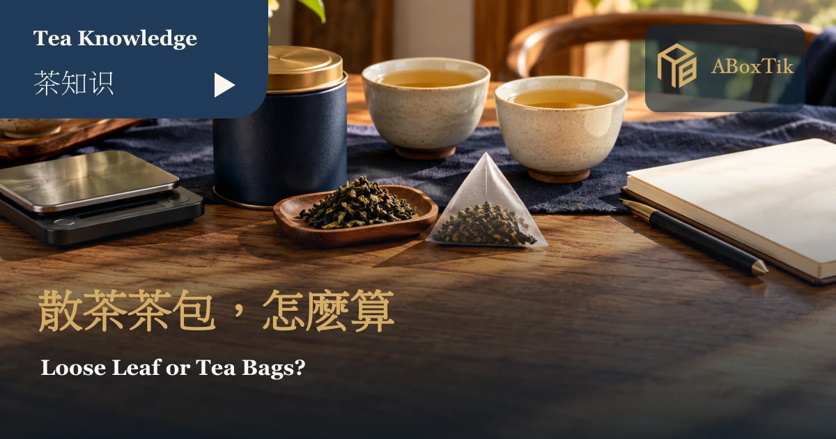 散茶、茶包、相同茶杯与成本笔记