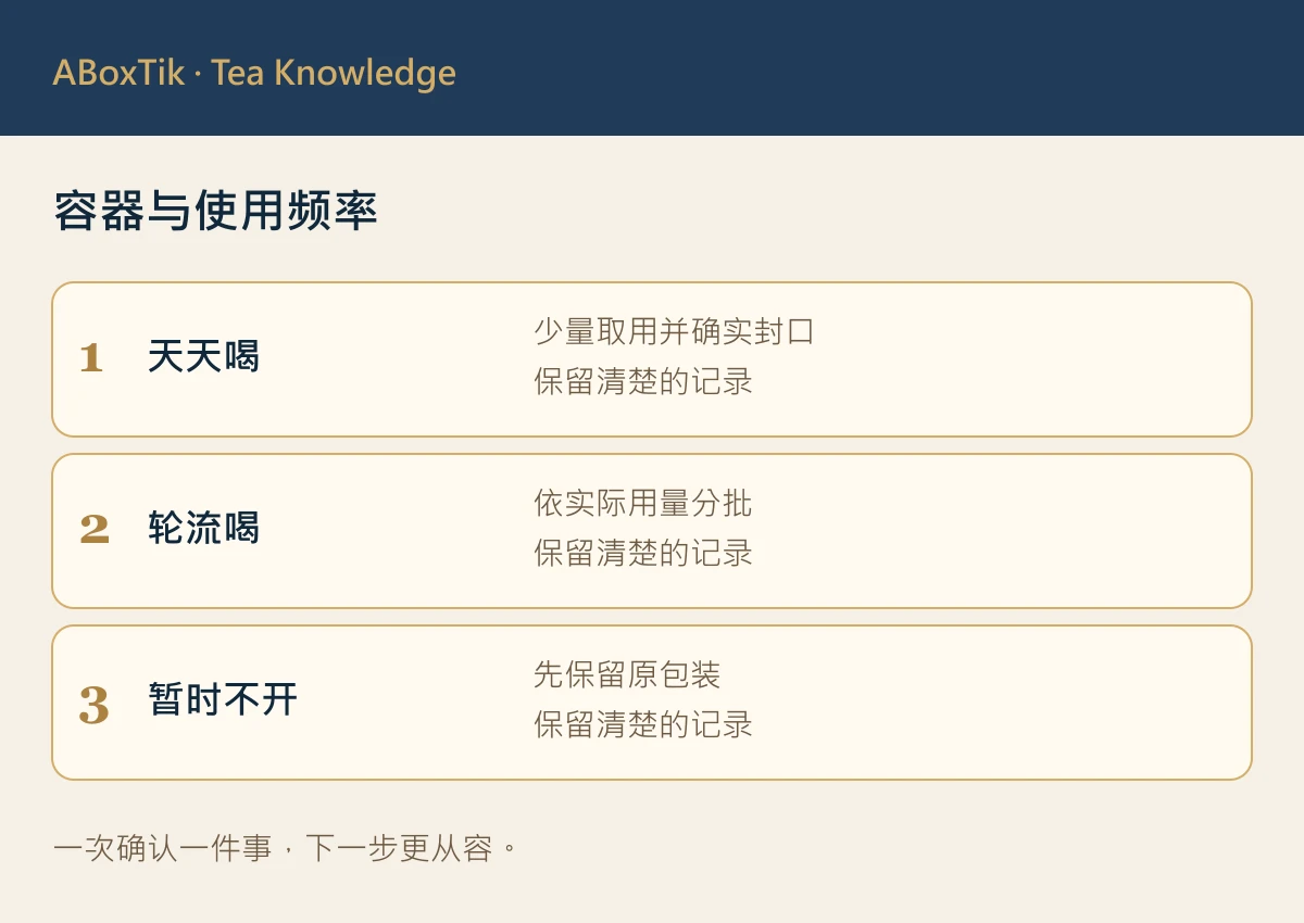 茶叶分装容器怎麽选?小袋小罐与使用频率指南 - ABoxTik 一盒精品 2 茶叶分装容器:容器与使用频率