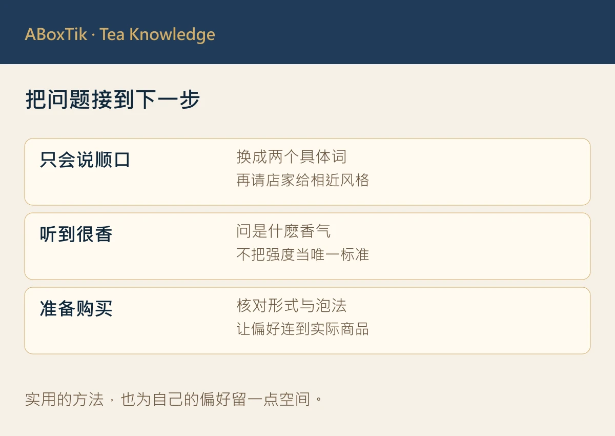 把问题接到下一步