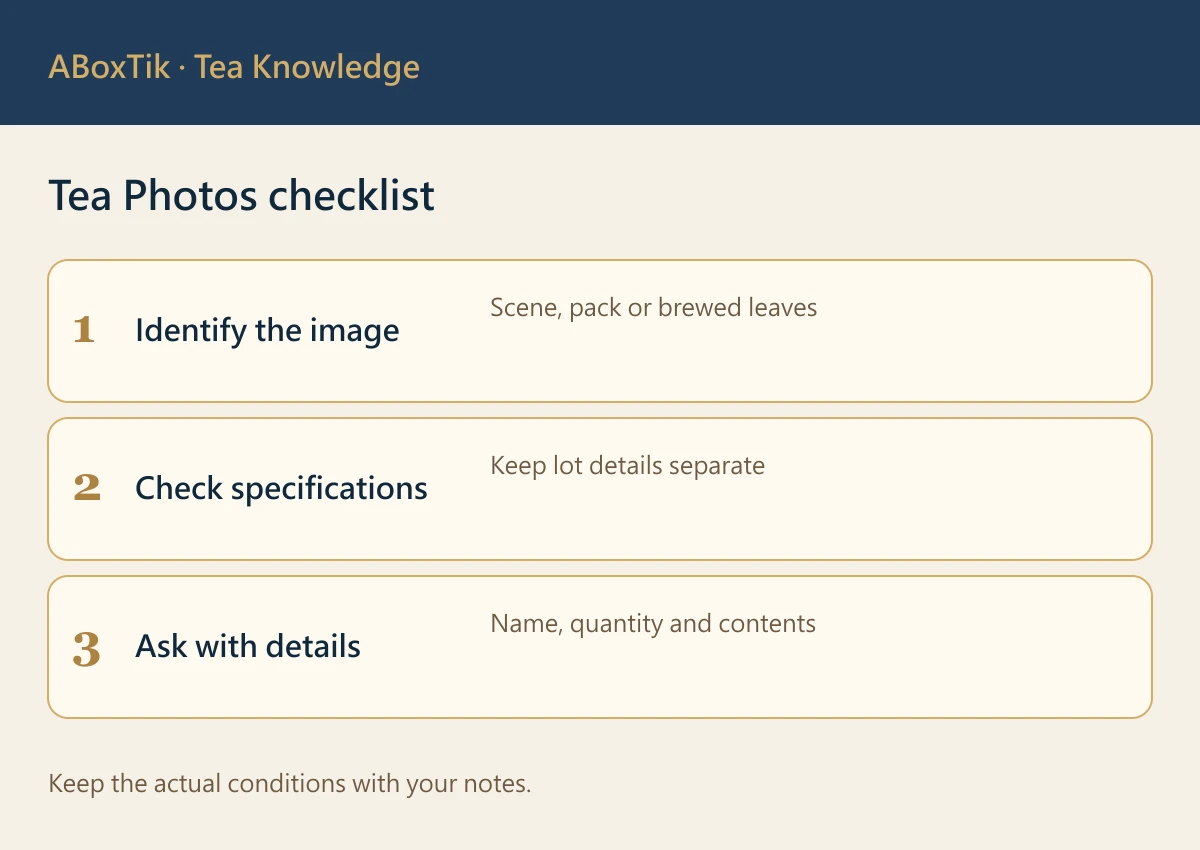 Tea Photos checklist