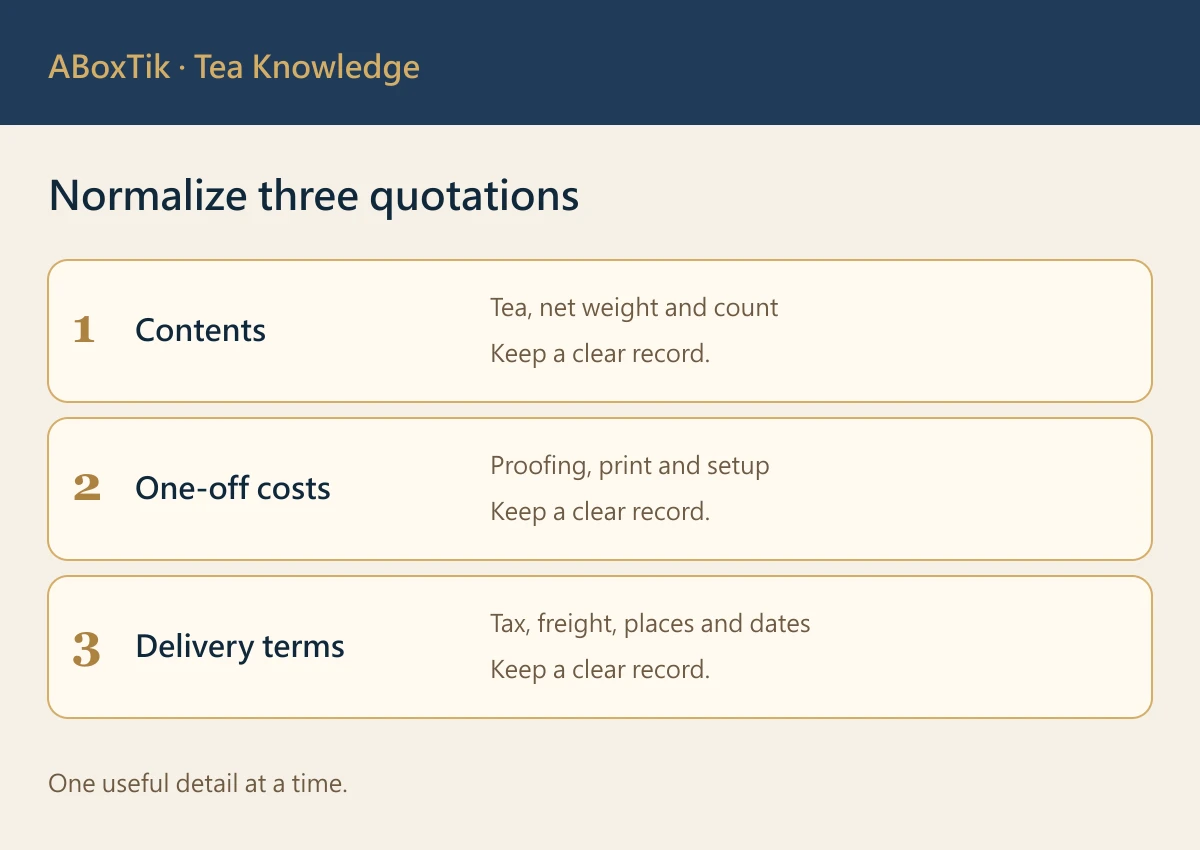 Normalize three quotations