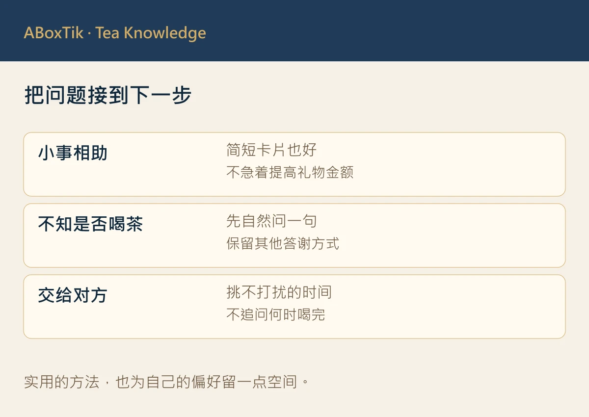 邻居答谢茶礼:份量刚好,谢意才自在 - ABoxTik 一盒精品 3 把问题接到下一步