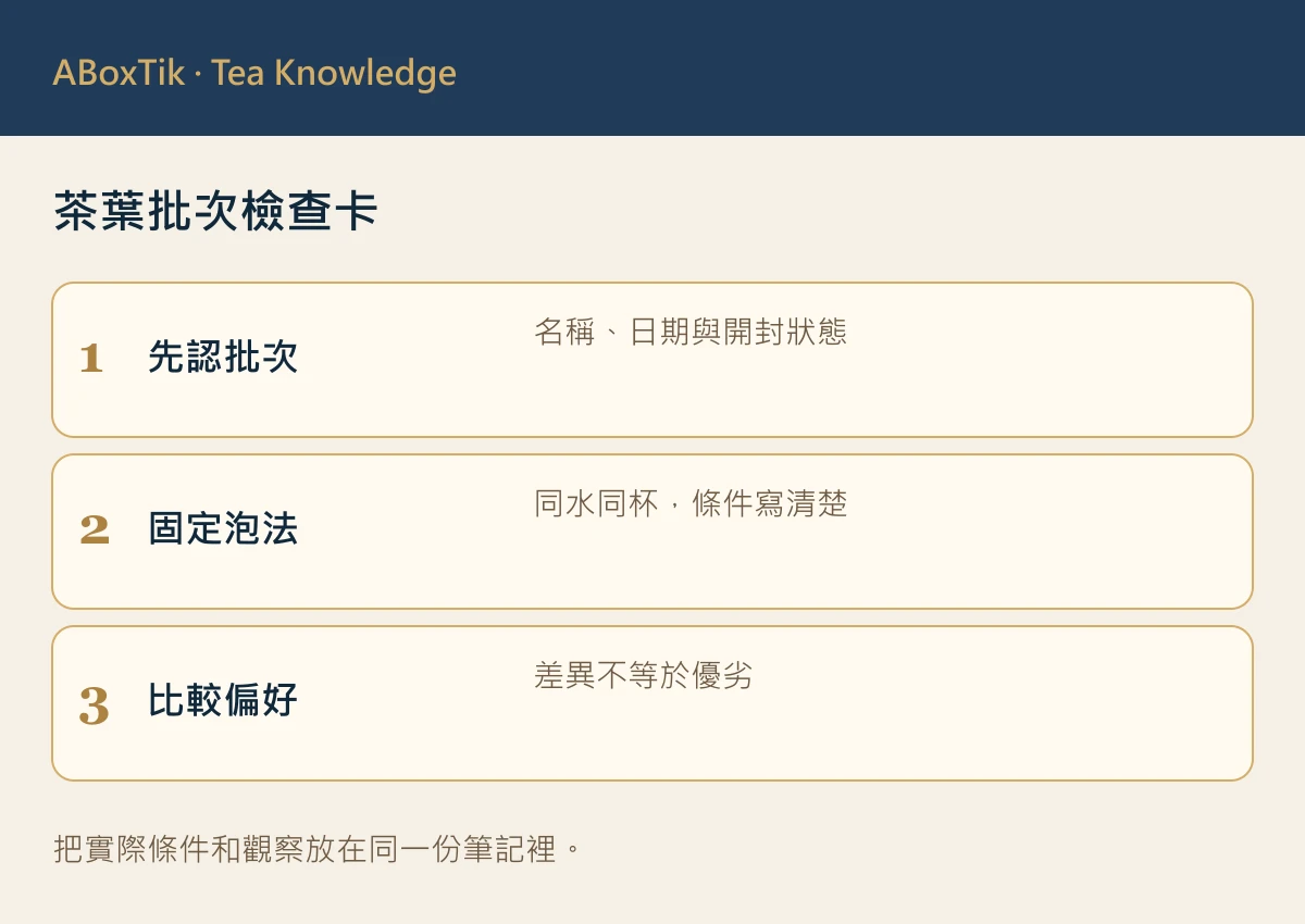 茶葉批次檢查卡
