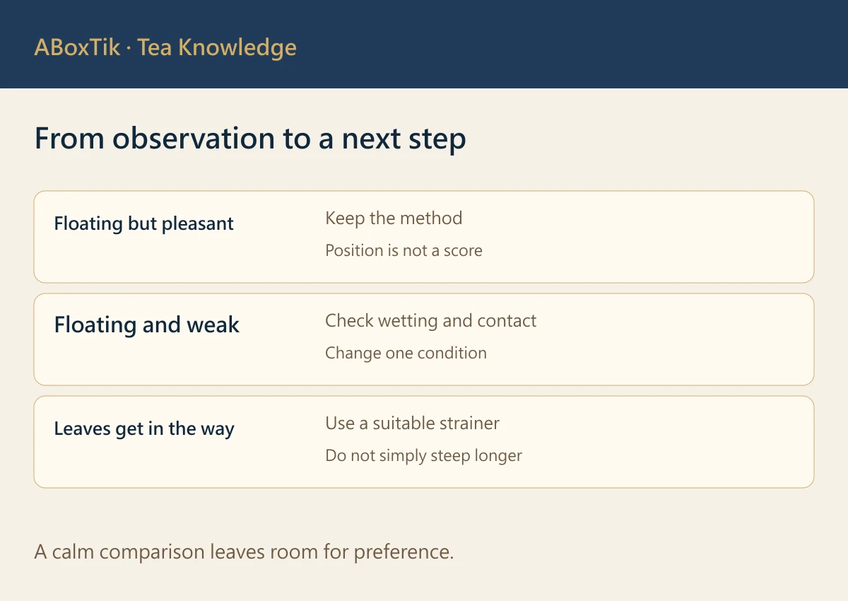 Why Tea Leaves Float: Wetting, Taste and Better Cup Brewing - ABoxTik 一盒精品 3 From observation to a next step