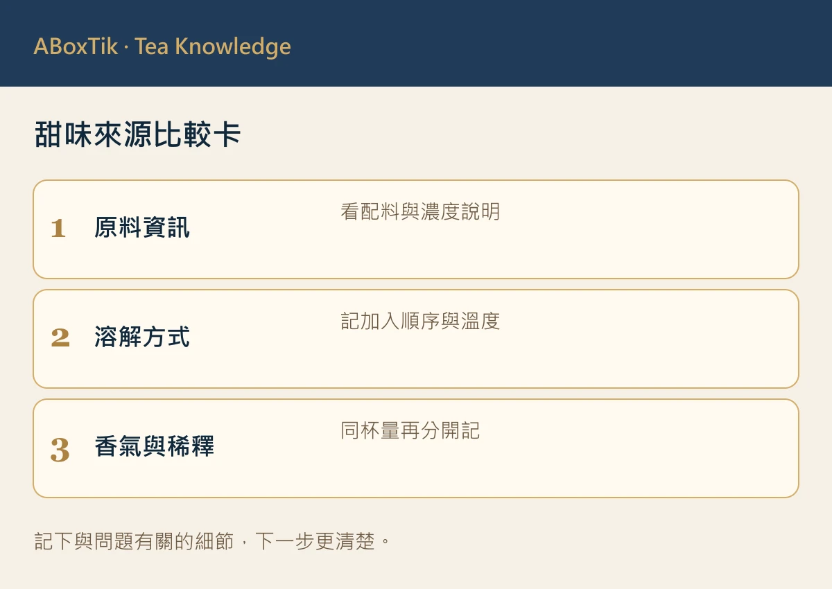 甜味來源比較卡