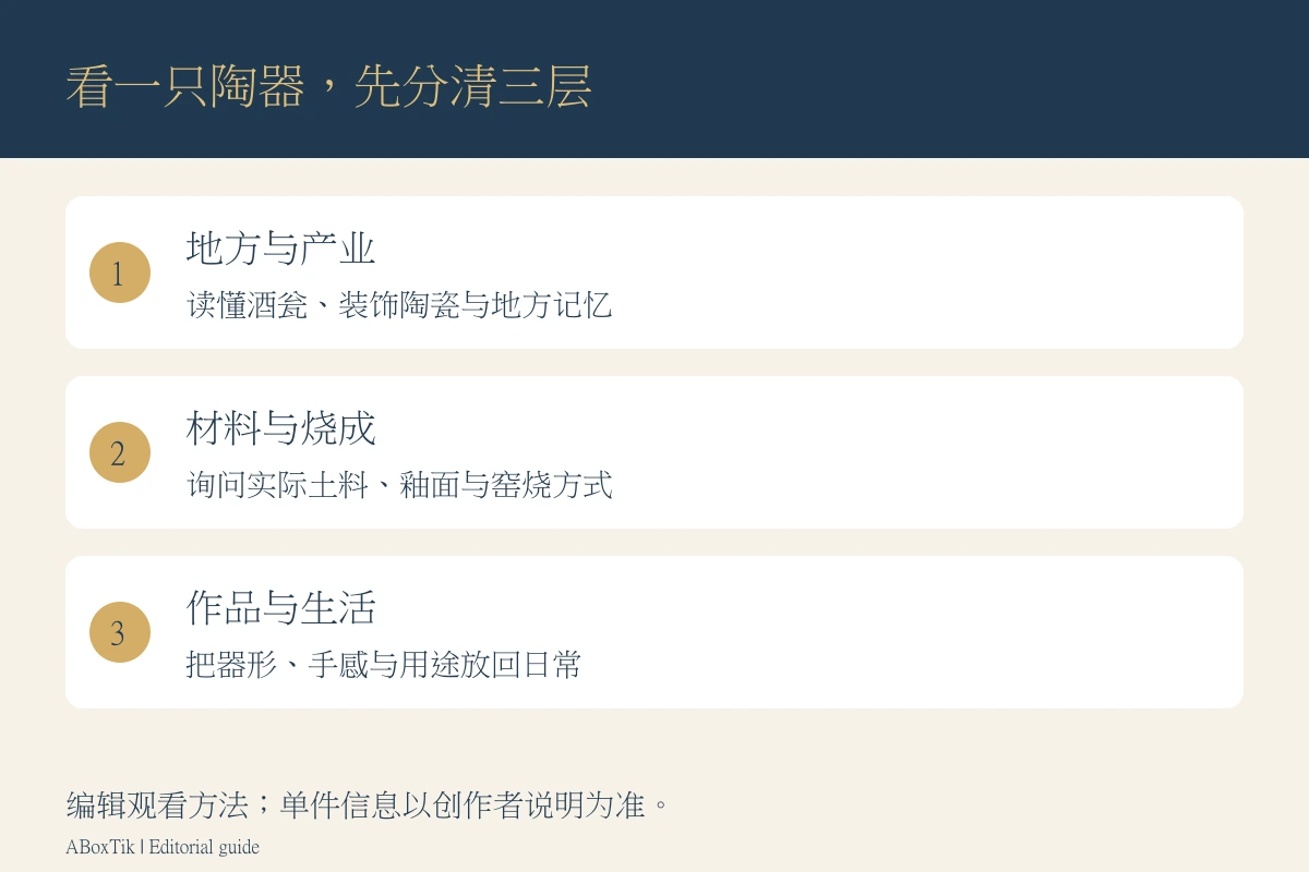 苗栗陶艺阅读图解：地方产业、材料烧成与日常使用三层