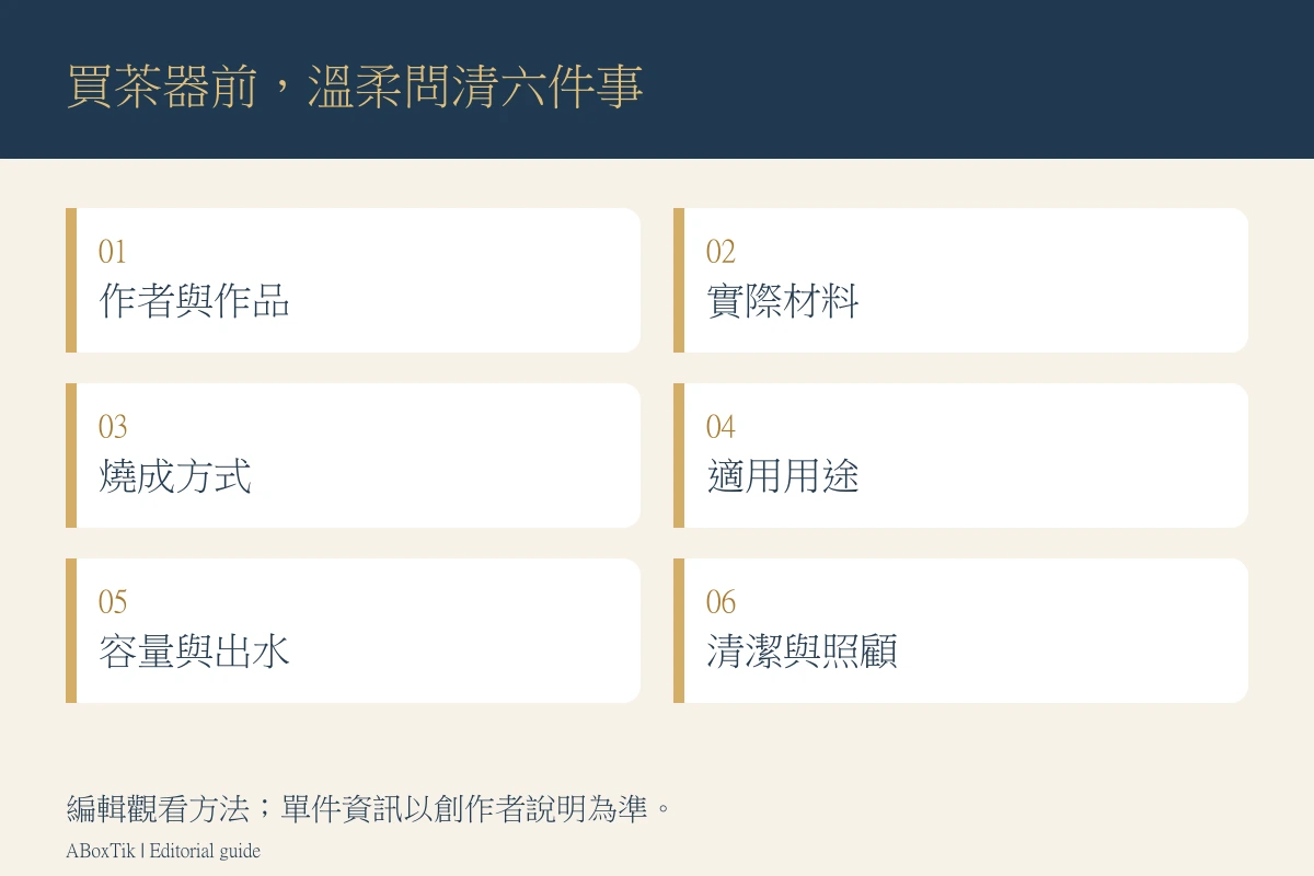 挑選苗栗陶器的六問：作者、材料、燒成、用途、操作與照顧