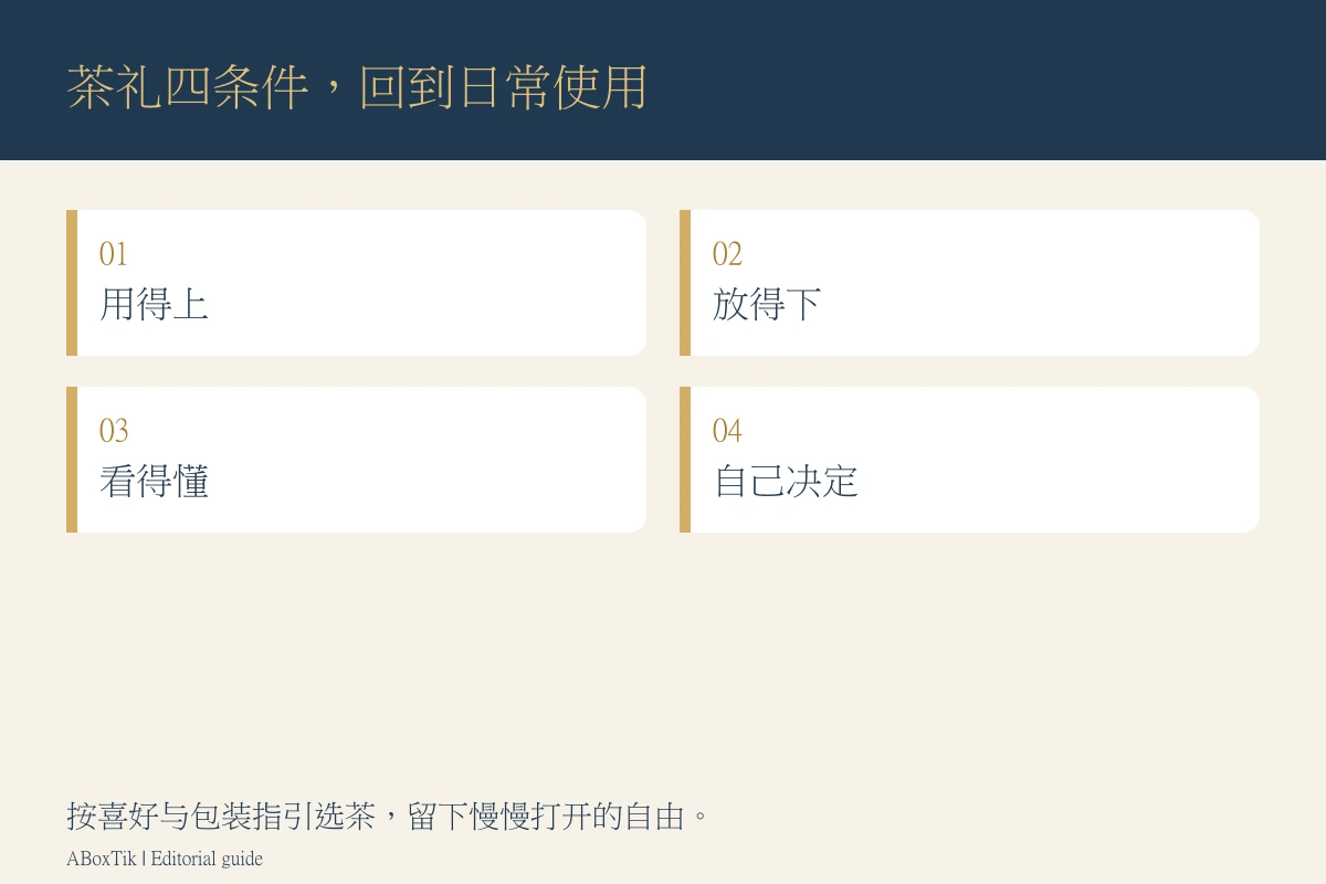 探访送茶选礼卡：好取用、分量合宜、标注清楚与留下选择