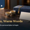 New Year tea gift with handwritten message card