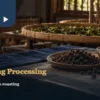 Bamboo trays and tea leaves in a tea processing setting
