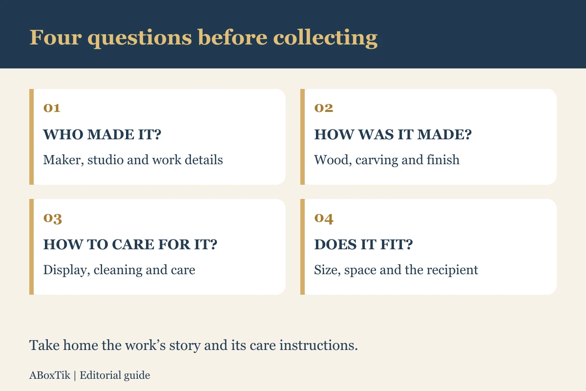 How Did Sanyi Woodcarving Become a Taiwanese Craft Icon? History and Ways to Look - ABoxTik 一盒精品 3 Sanyi woodcarving question guide listing maker and subject, material and process, placement and care, and size and space