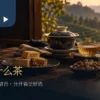 糕饼、坚果与肉乾旁的乌龙茶茶席