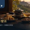 糕餅、堅果與肉乾旁的烏龍茶茶席